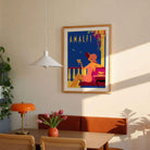 BW SEP Amalfi Travel Poster Print