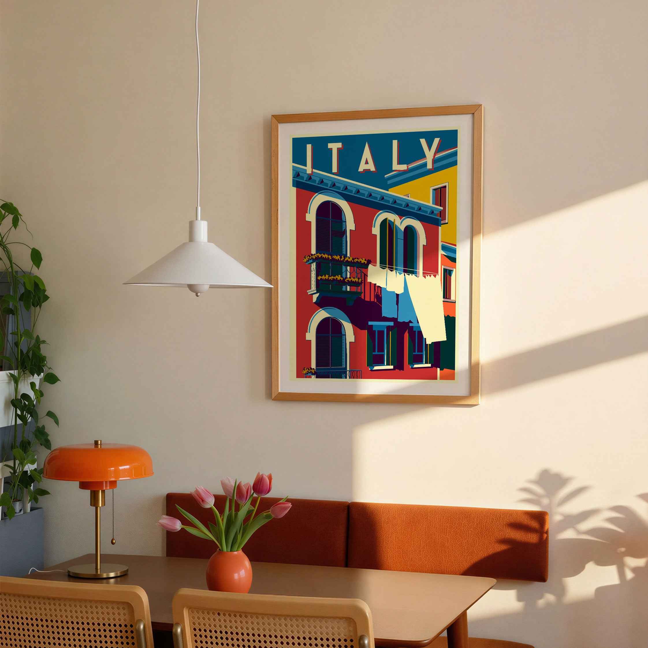BW SEP Italy Travel Poster Print