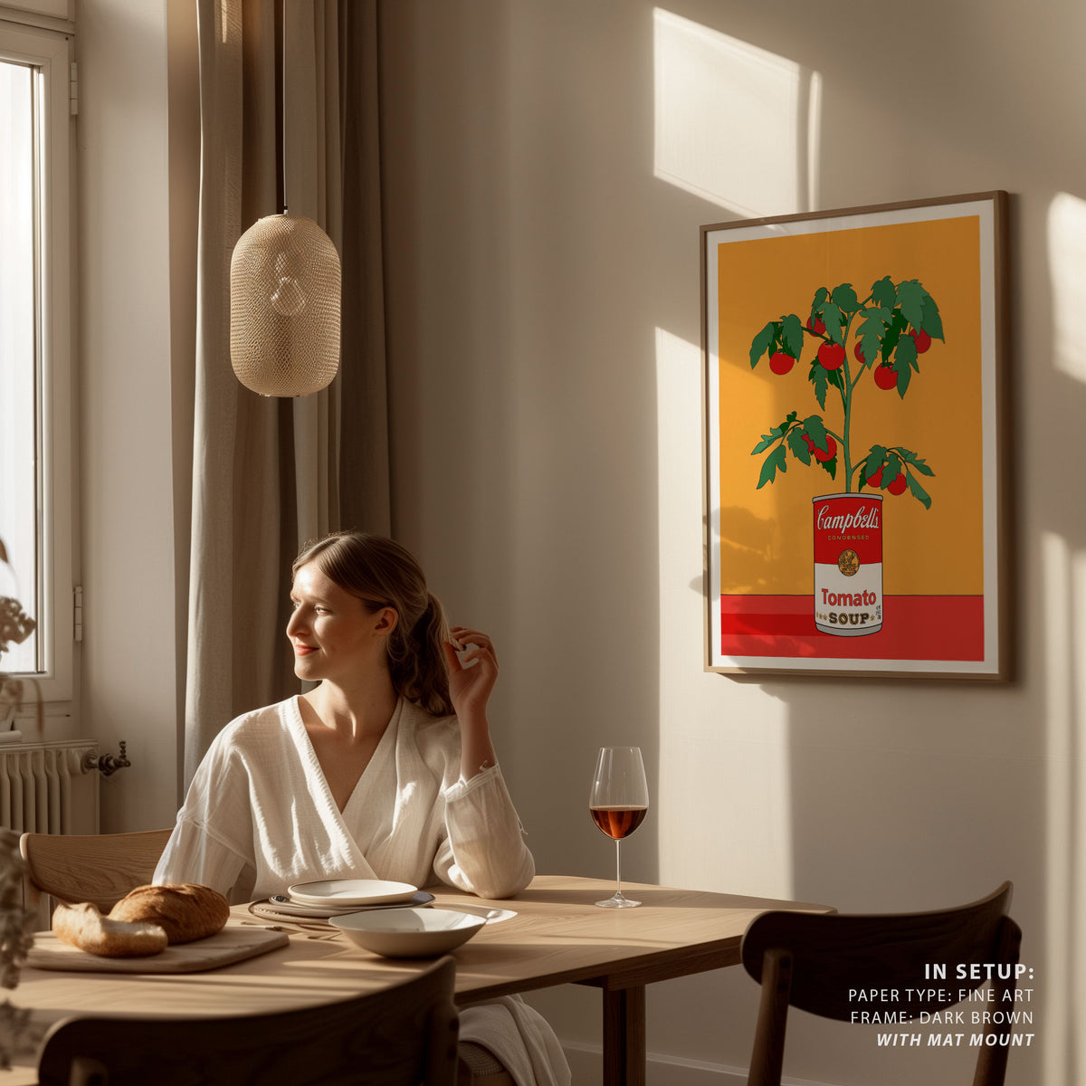 Campbells Soup Tomato Plant Retro Illustration