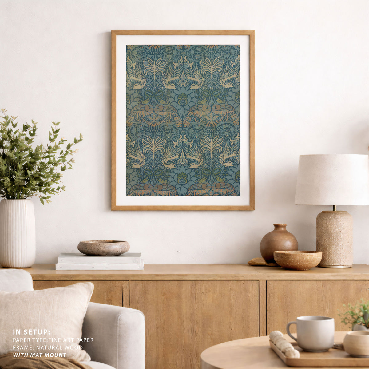 Designed by Panel Entitled Peacock and Dragon