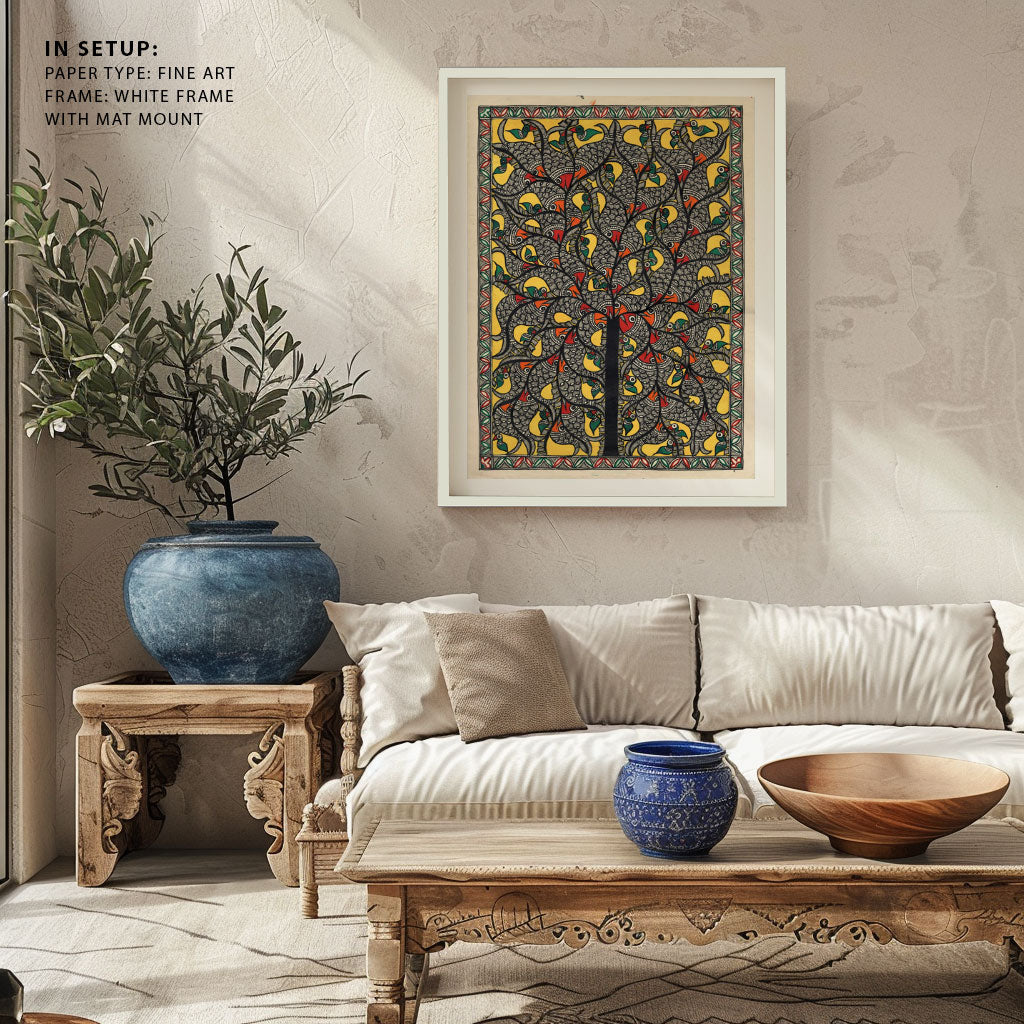 Tree of Life With Nature Madhubani Art