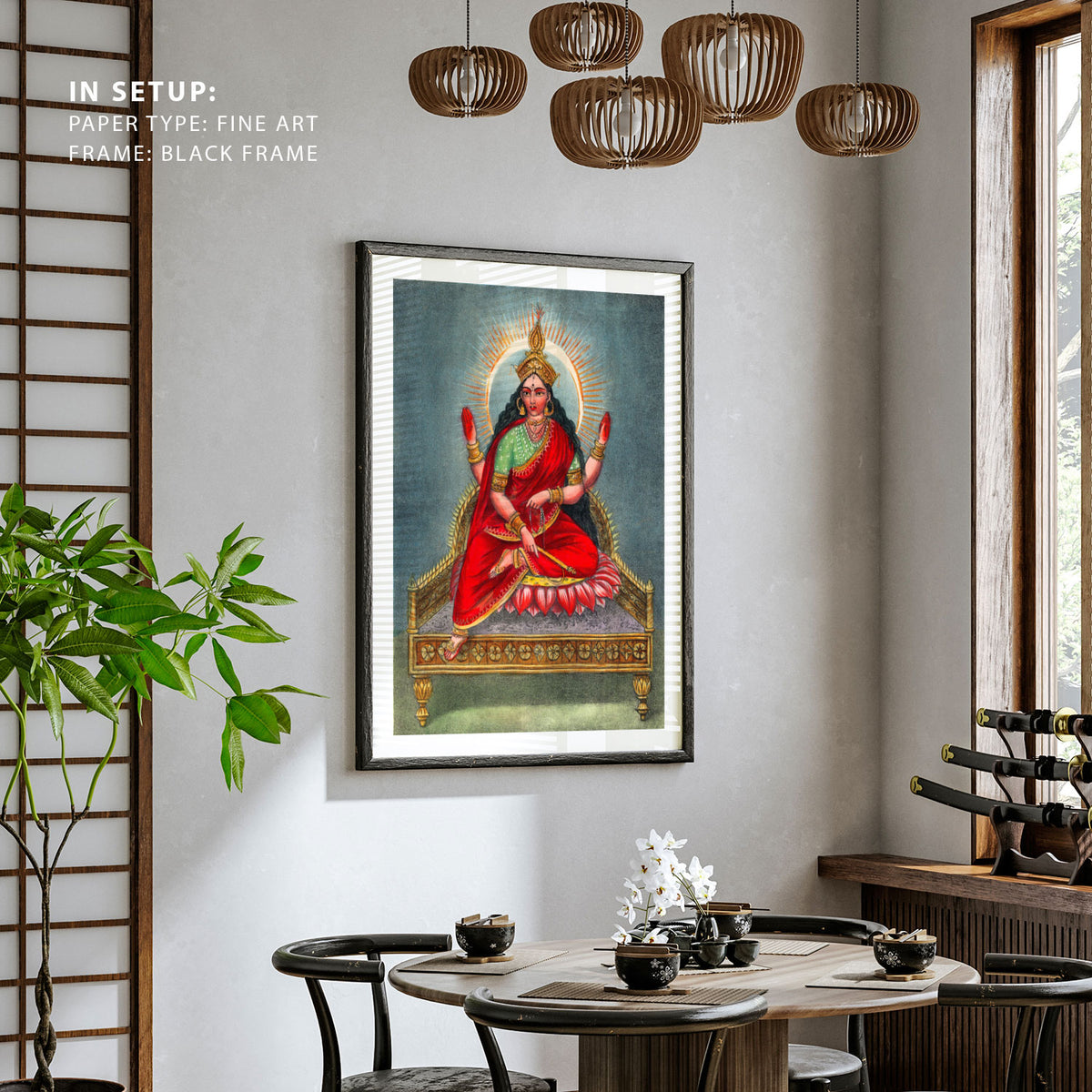 Goddess Bhuvaneshvari, Ravi Varma Painting