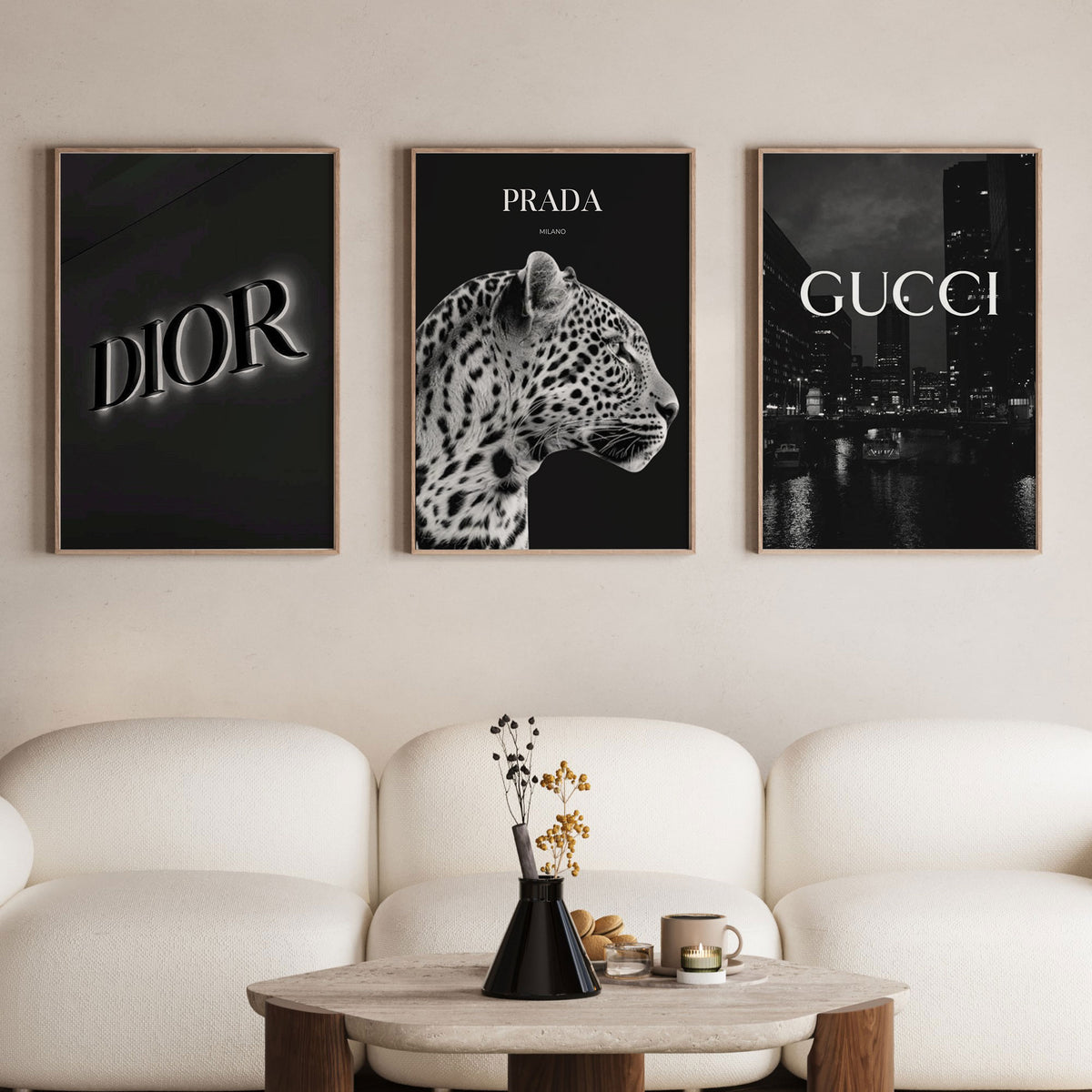 Luxury Fashion BW Poster
