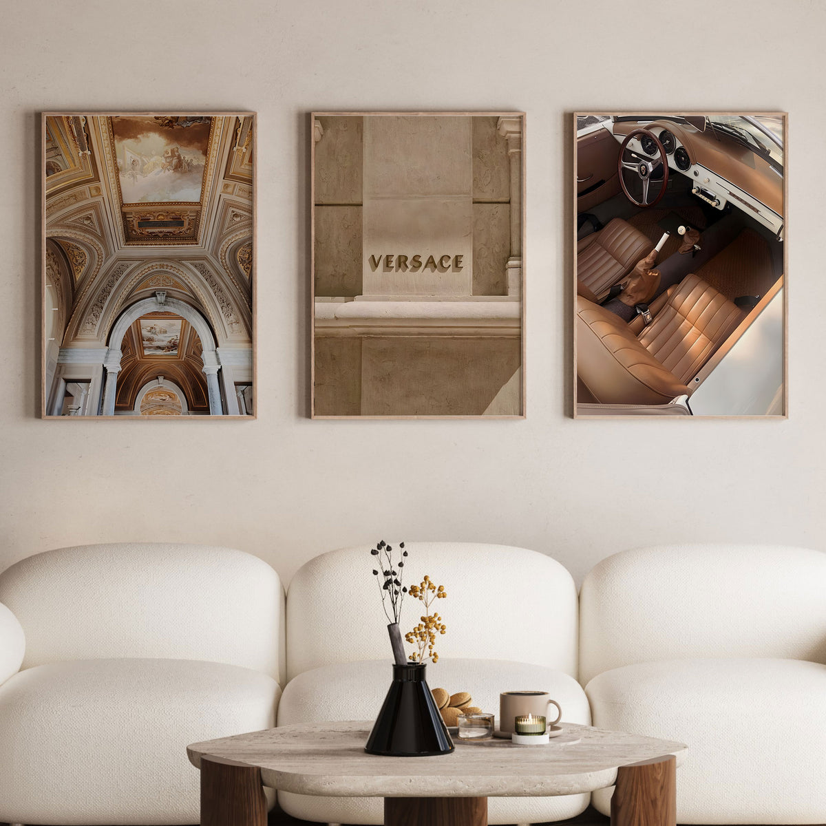 Luxury Fashion Beige Art 02 Set of 3