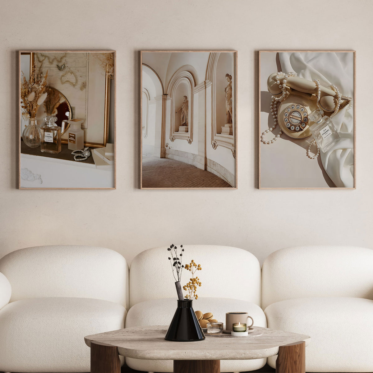 Luxury Fashion Beige Art Set of 3