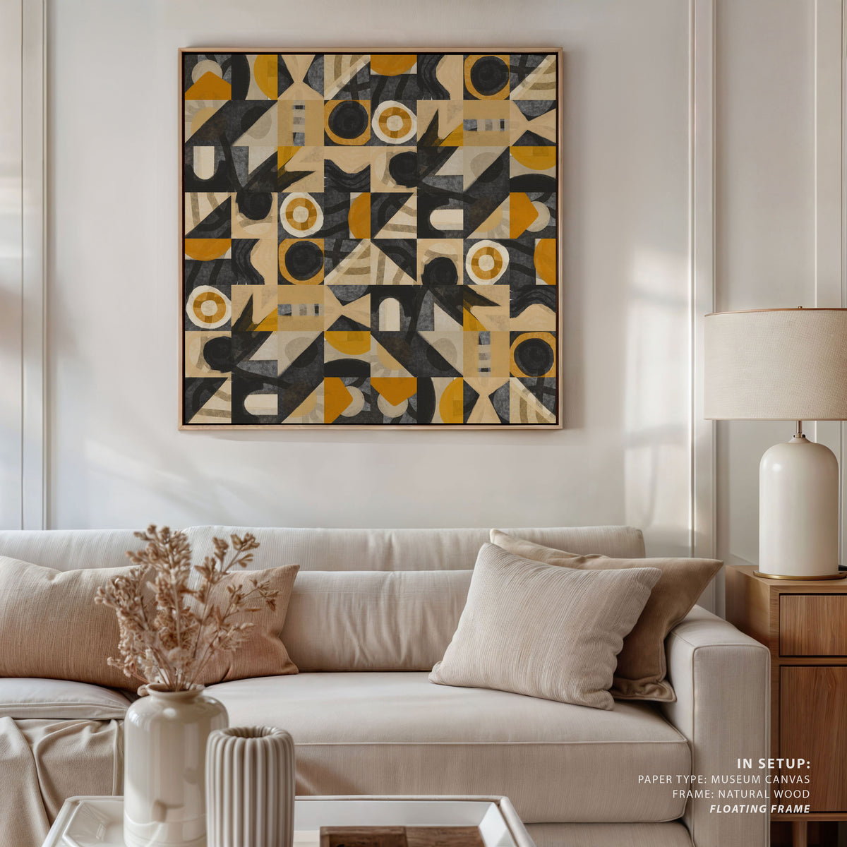 Mid Century Grid Pattern Eight