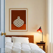 Checkered Vase in Terracotta – image 3