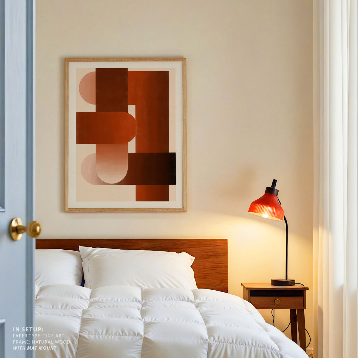 Minimalist Geometric Abstract in Terracotta Tones