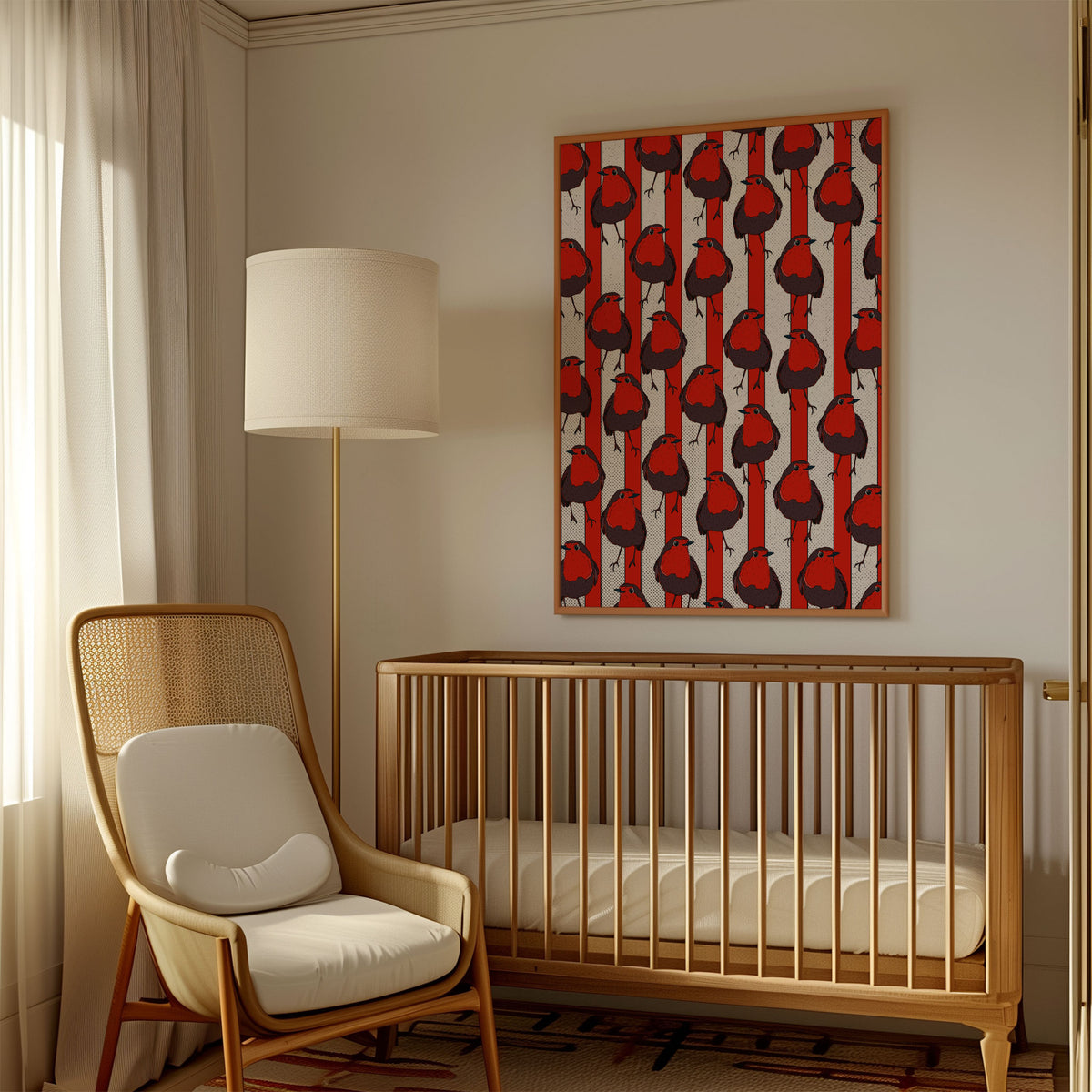 Red Robin Bird Pattern