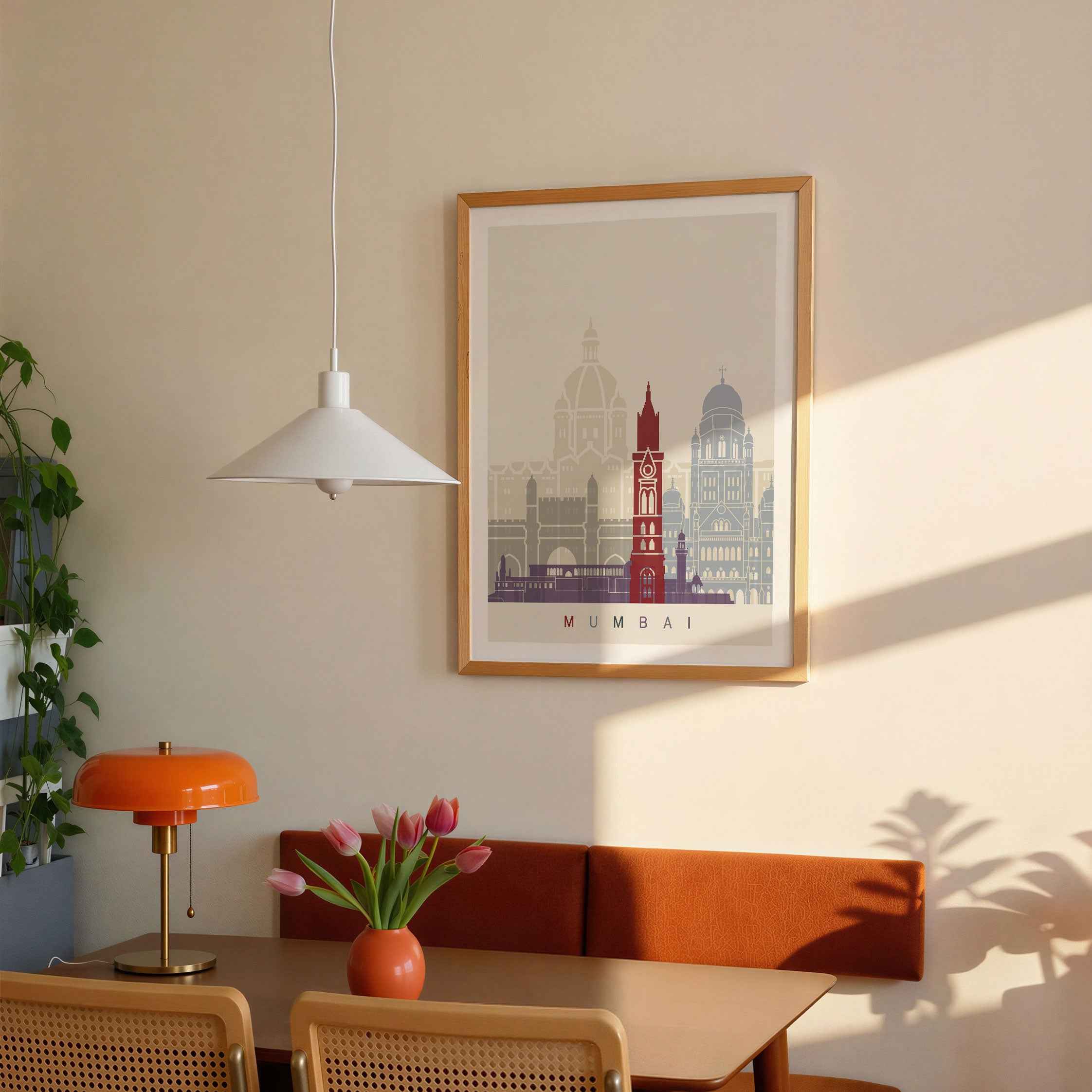 Skyline India Mumbai Travel Poster Print