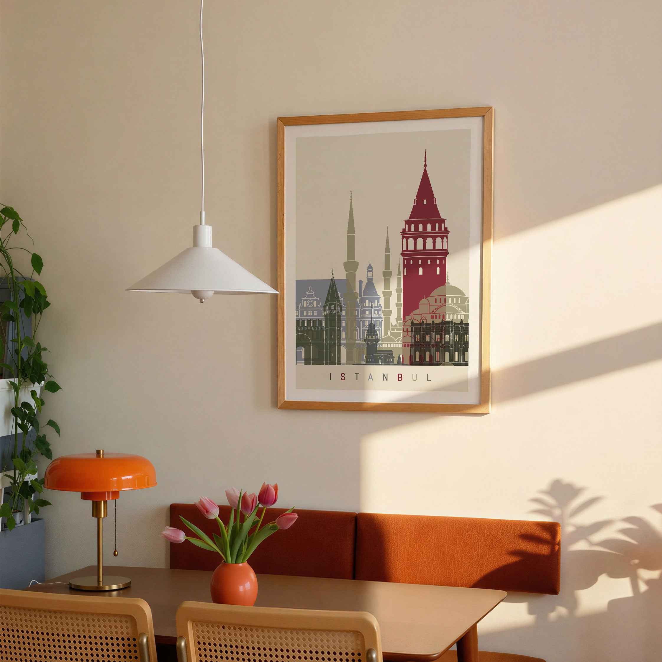 Skyline Istanbul Travel Poster Print
