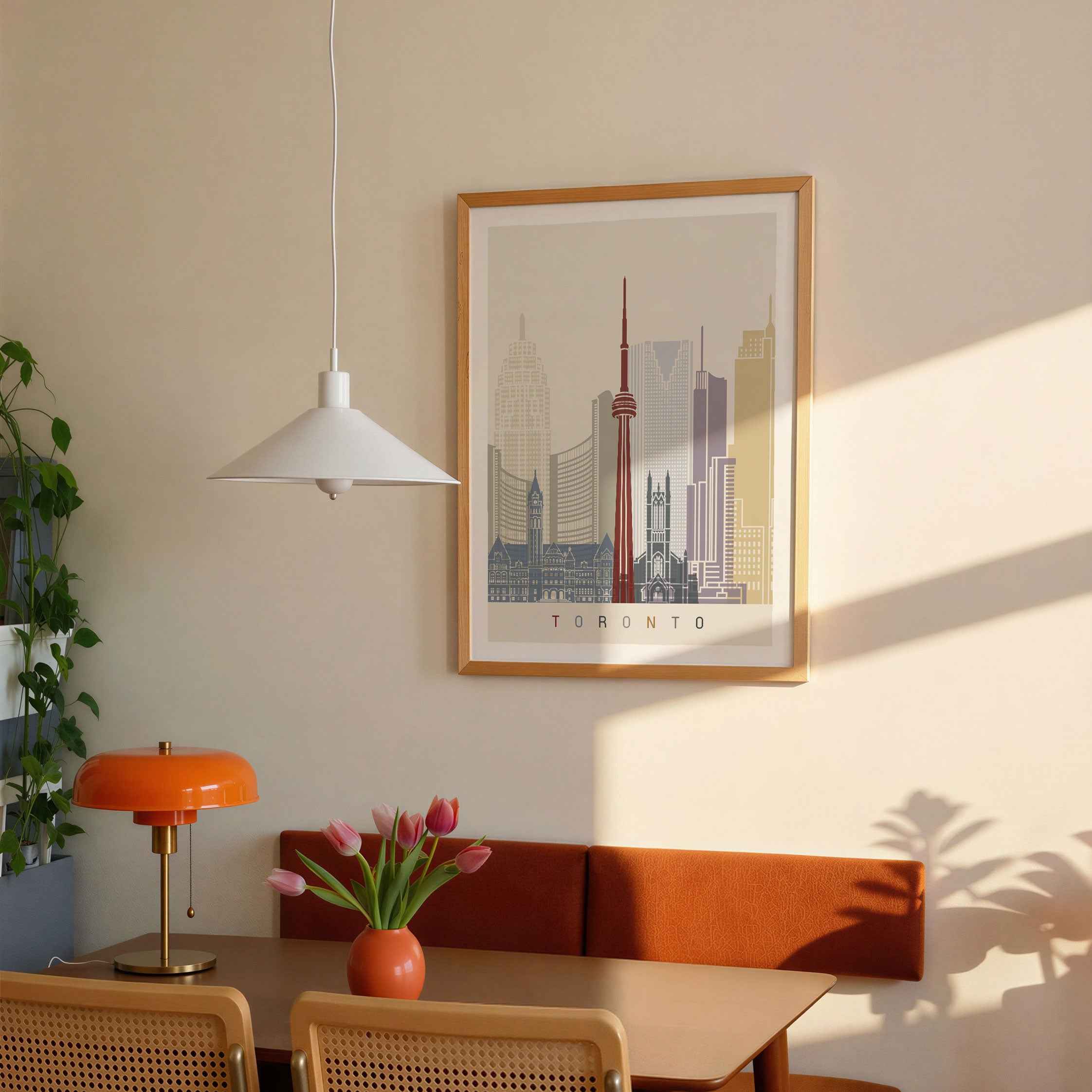 Skyline Toronto Travel Poster Print