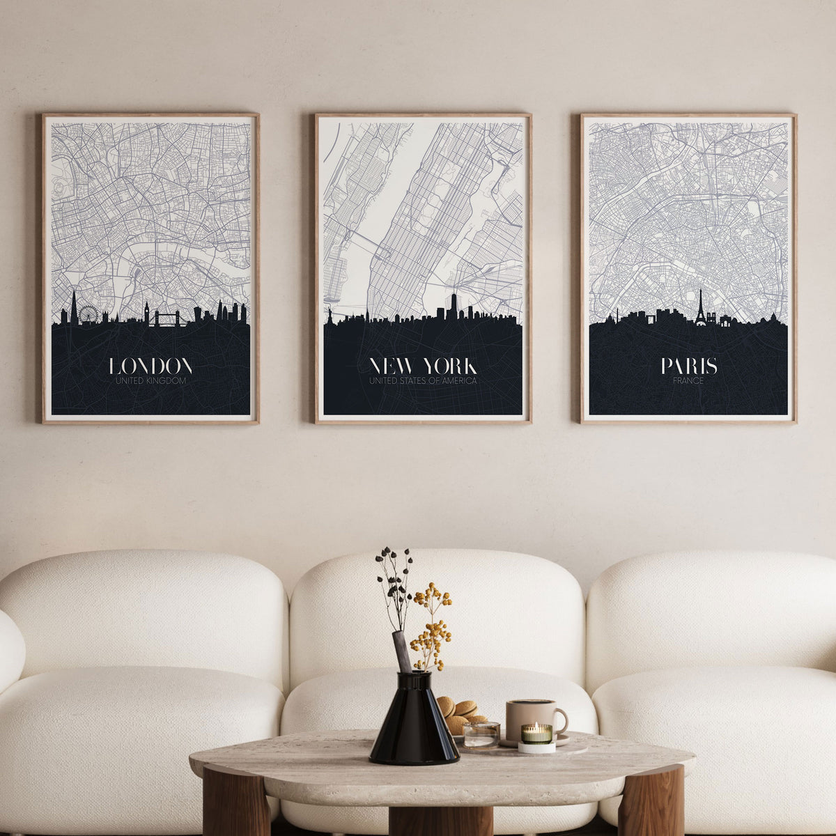 Skyline and City Map