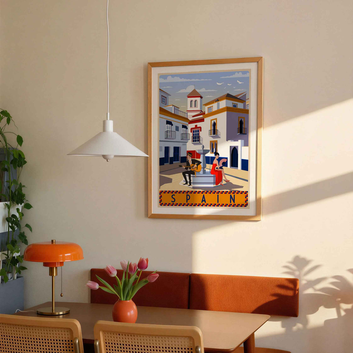 Spain Travel Poster Vintage Travel Poster Print