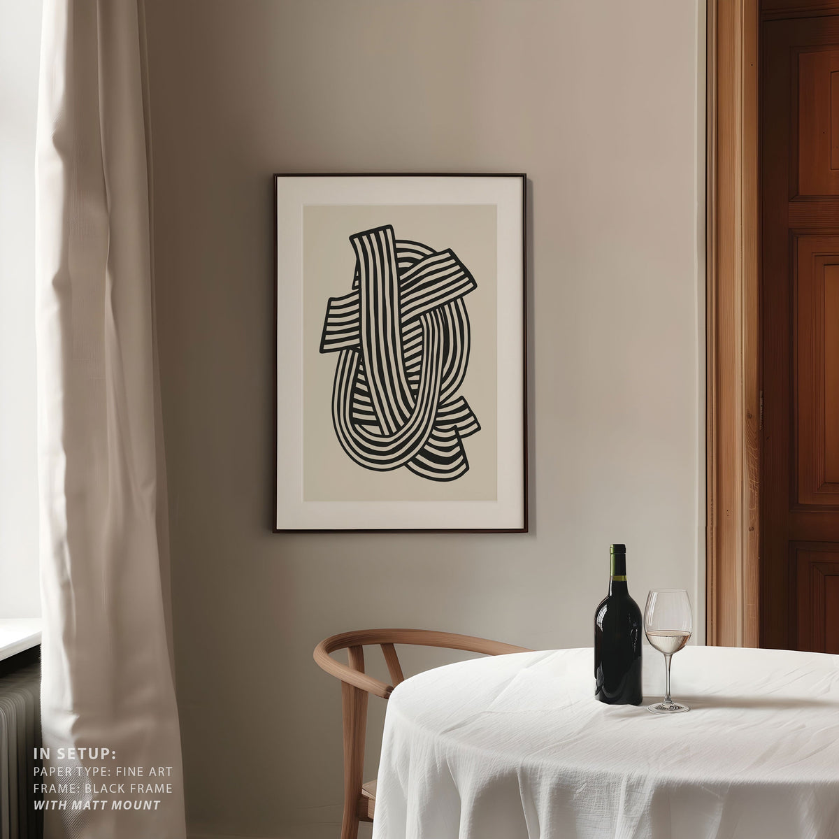 Striped Abstract In Black