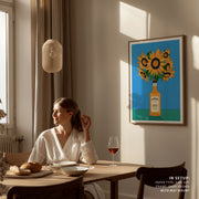 Sunflowers in Honey Whiskey Retro Illustration – image 5