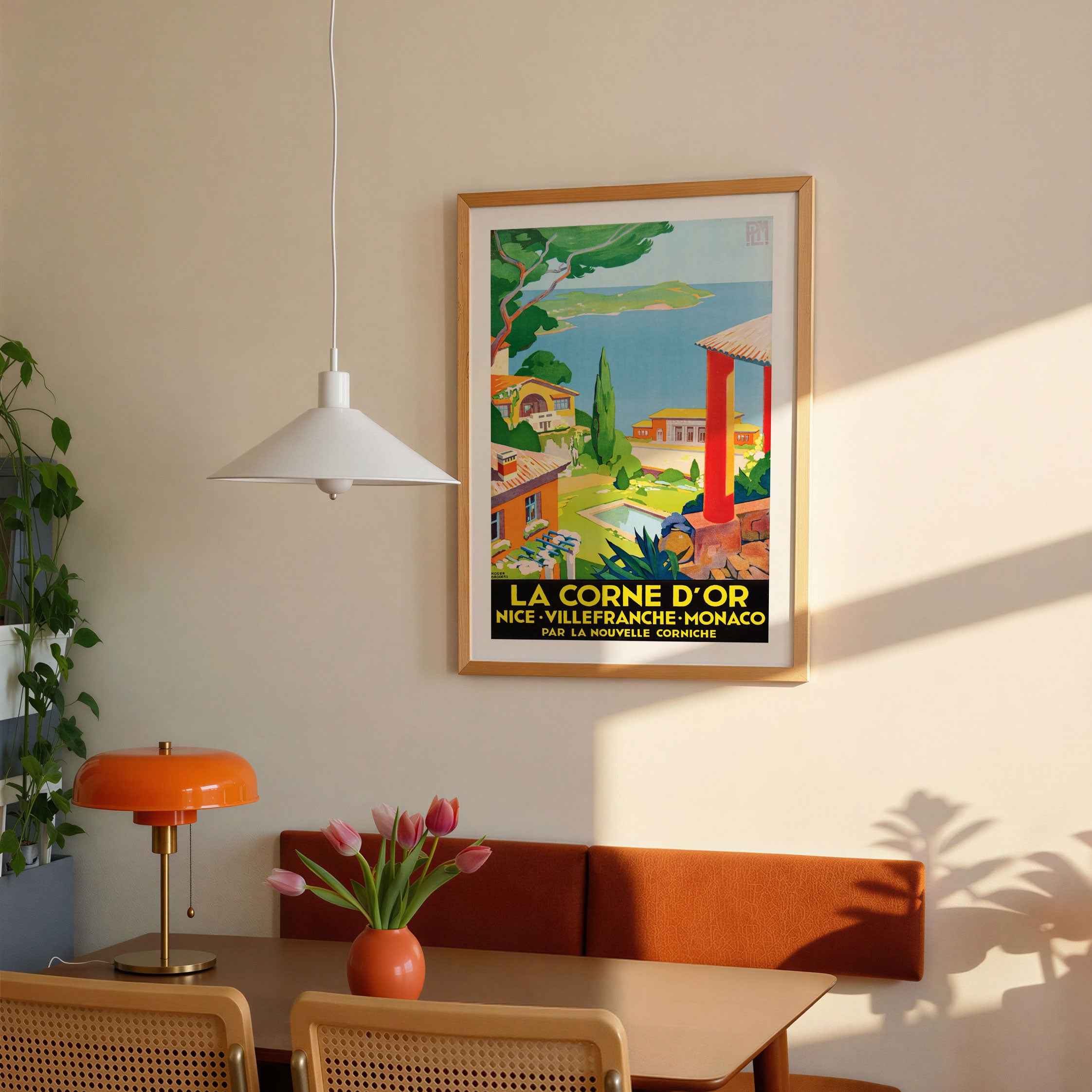 Riviera Golden Coast Travel Poster Print