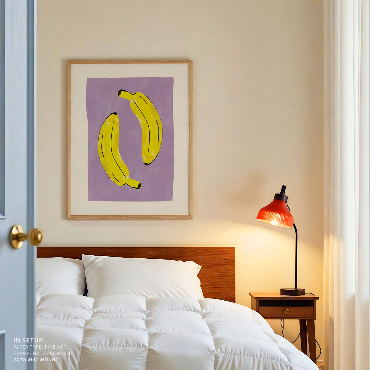 Two Vibrant Yellow Bananas