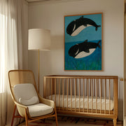 Two Whales in the Ocean by Artist Carla Daly – image 3
