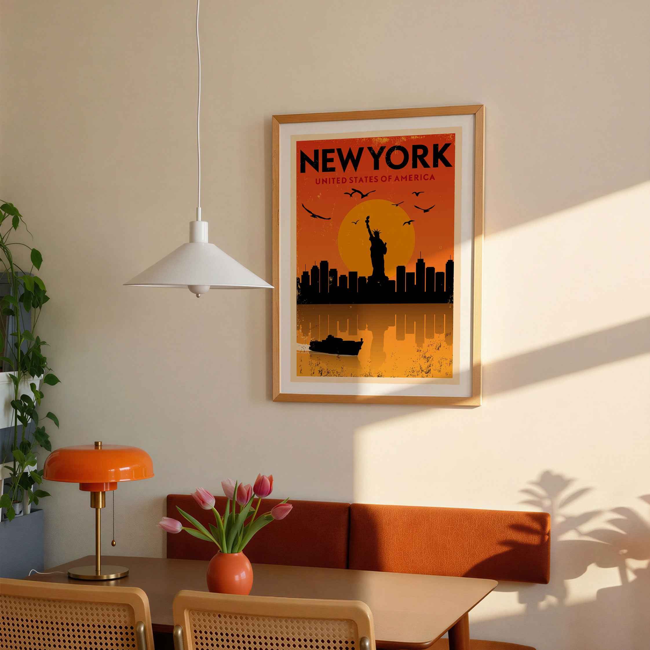 Vintage New York Travel Poster Print