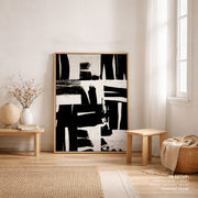 Wabi Sabi Black and White Abstract – image 4