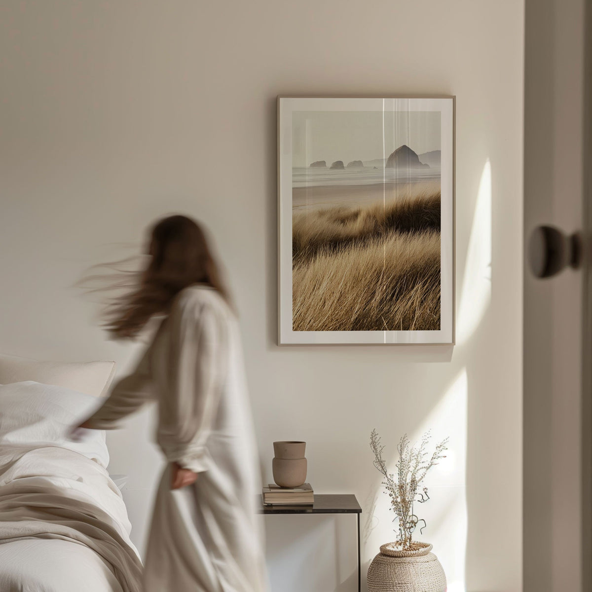 Windswept Grasses and Ocean View