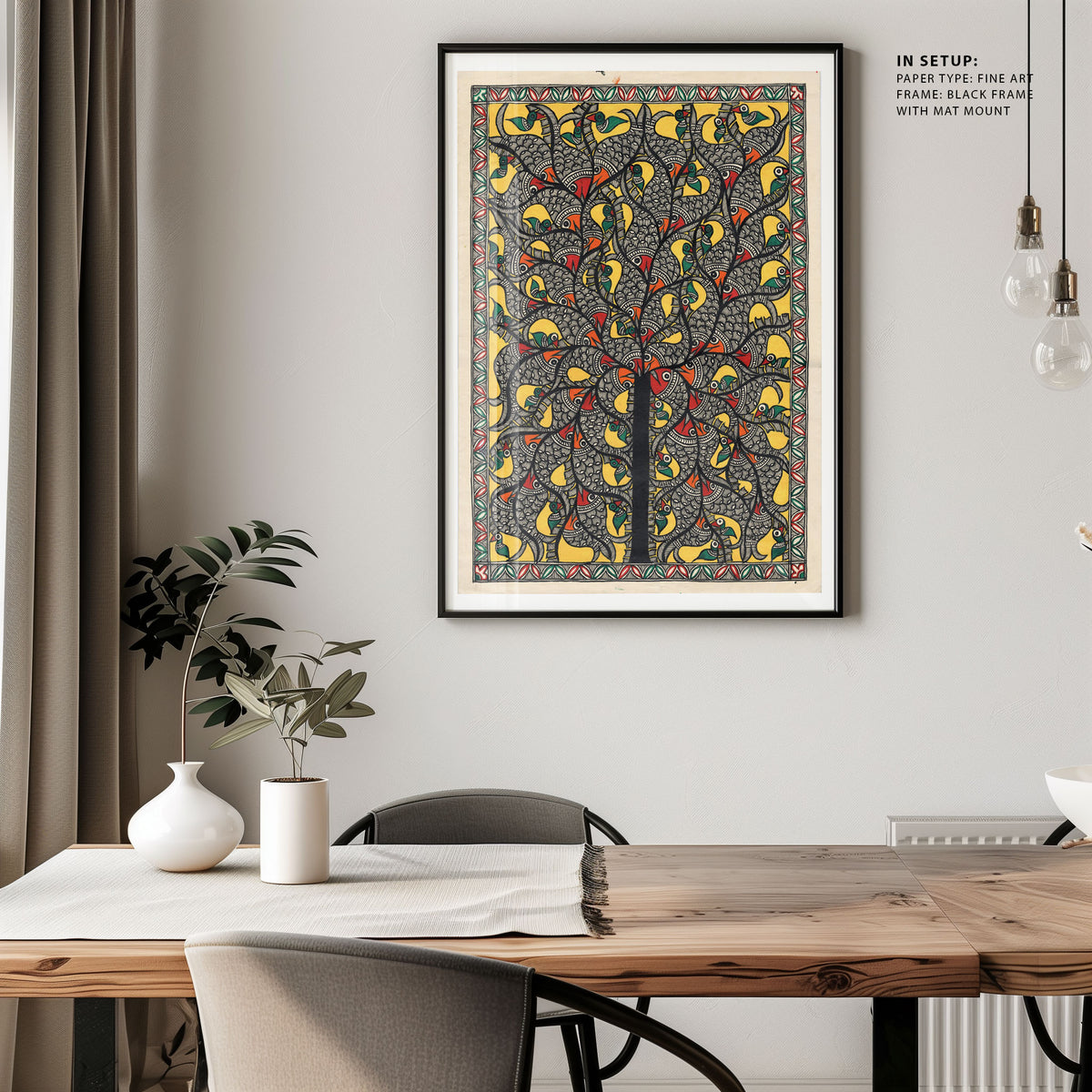 Tree of Life With Nature Madhubani Art