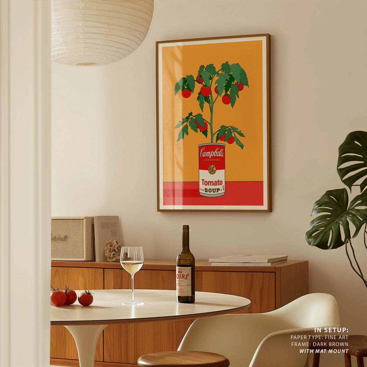 Campbells Soup Tomato Plant Retro Illustration