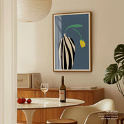 Tulip In Zebra Striped Vase – image 6