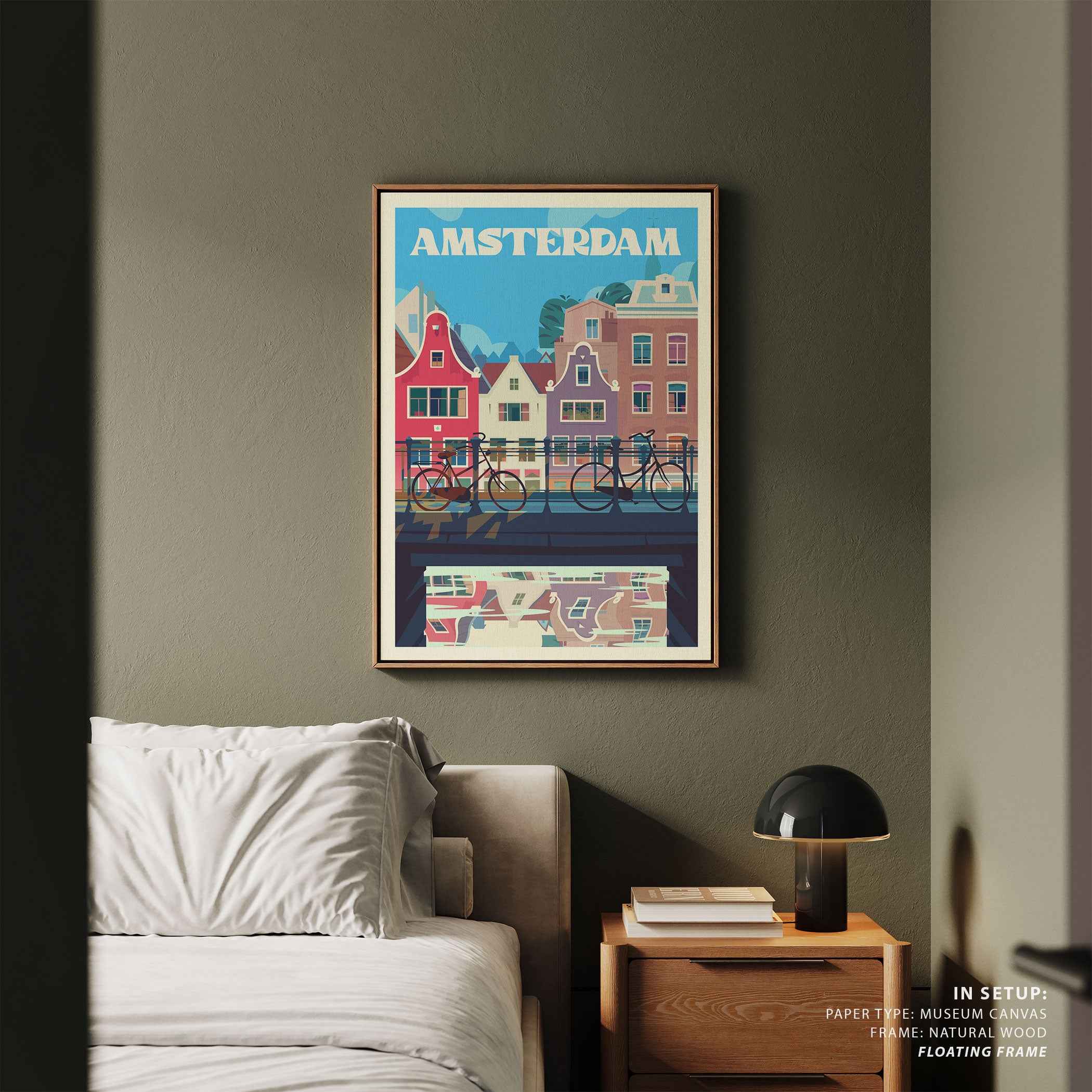 Amsterdam Travel Poster Print