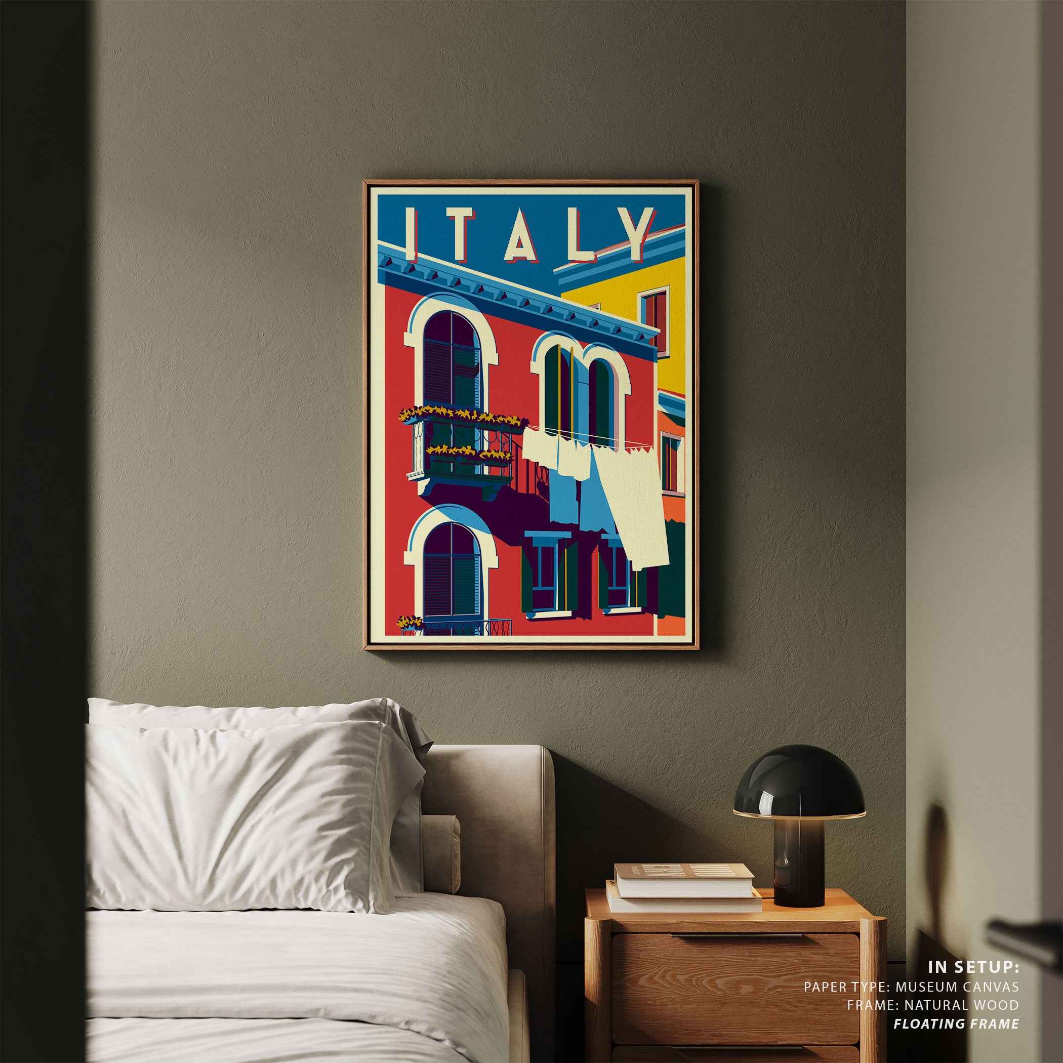 BW SEP Italy Travel Poster Print