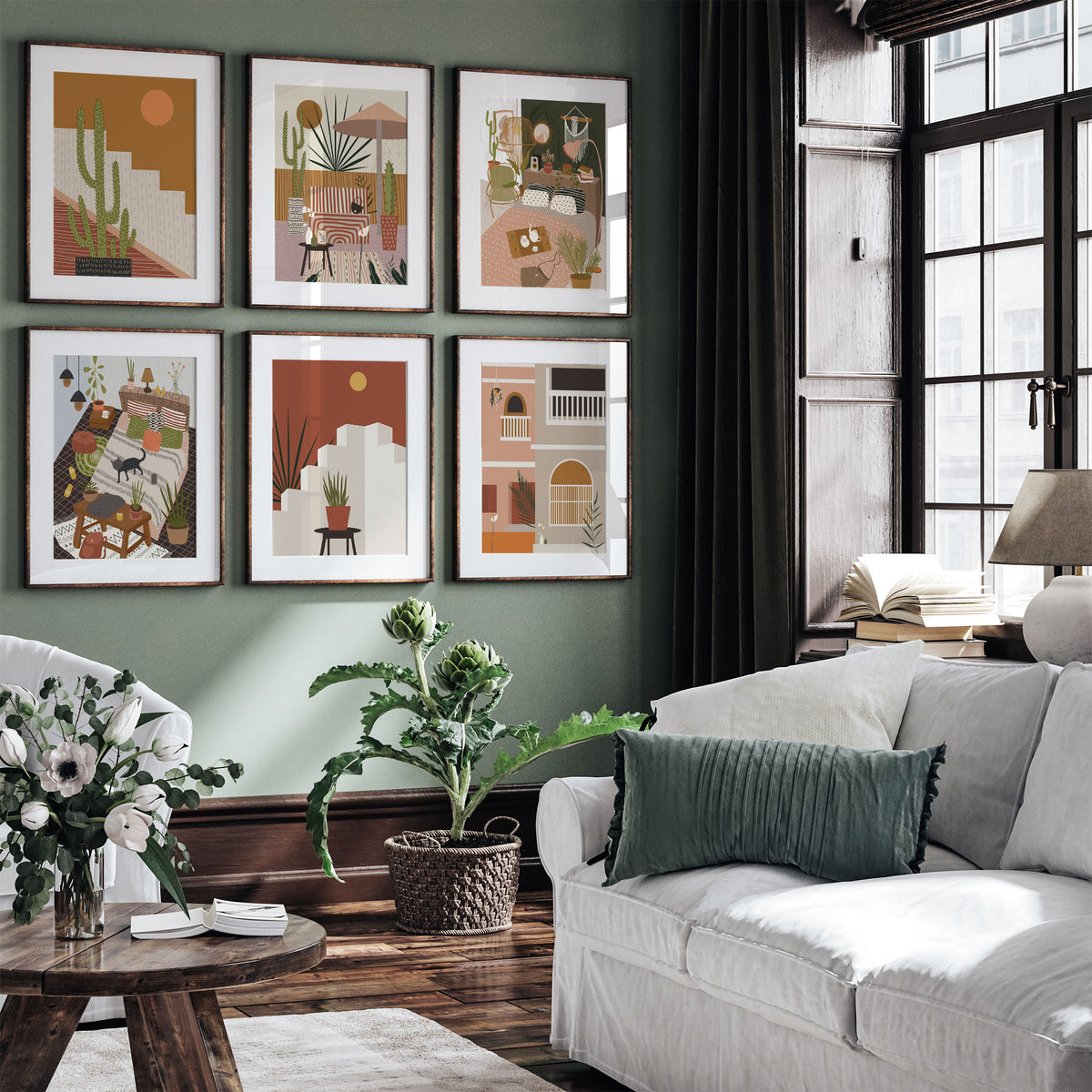 Boho Architecture Art