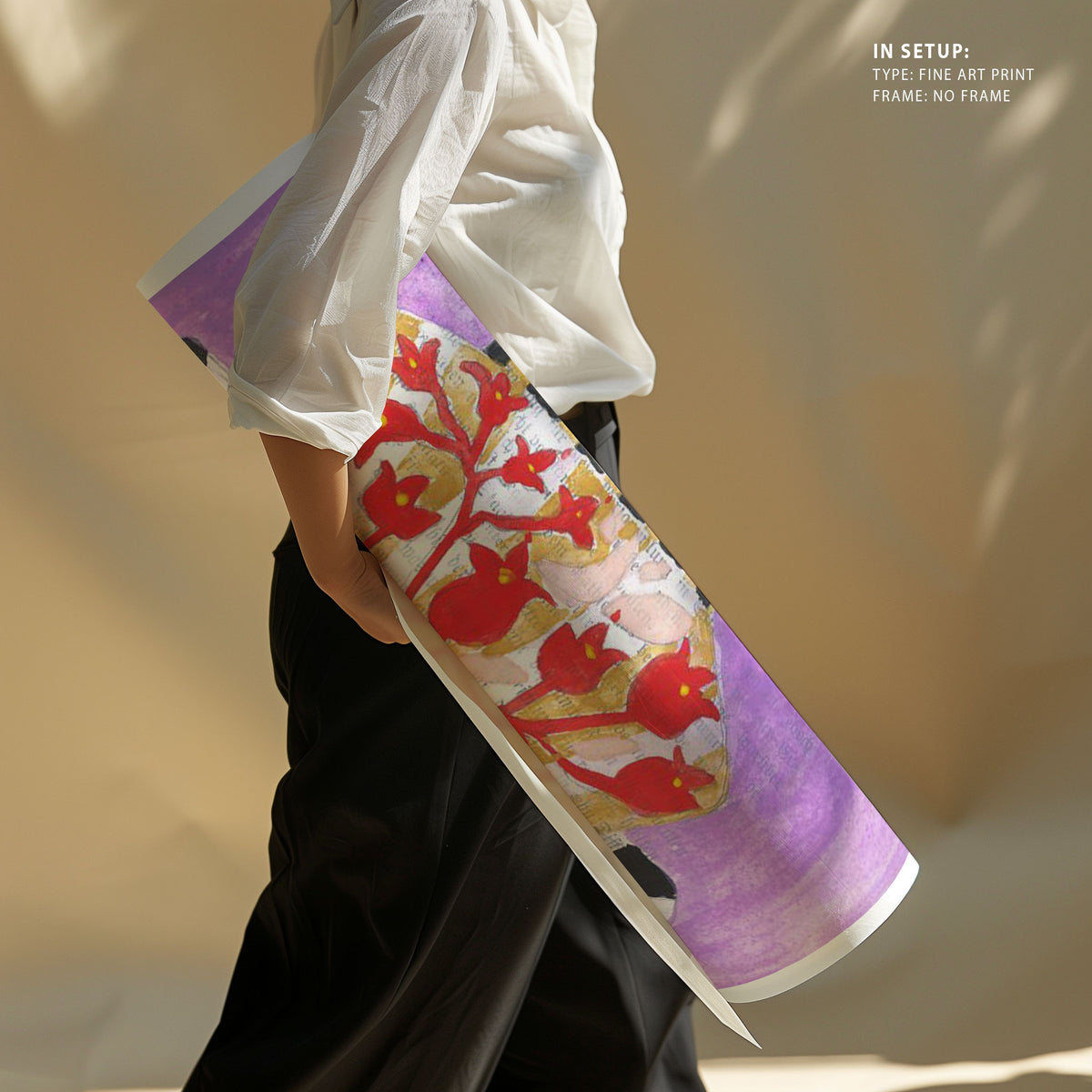 Colorful Vase With Abstract Floral Patterns