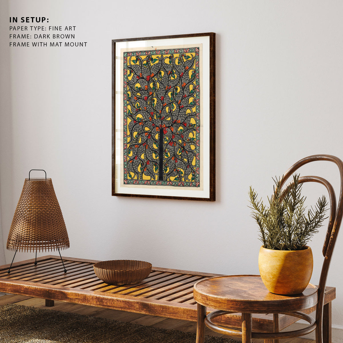 Tree of Life With Nature Madhubani Art