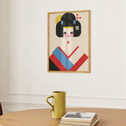 Geisha Girl Geometric Illustration – image 6