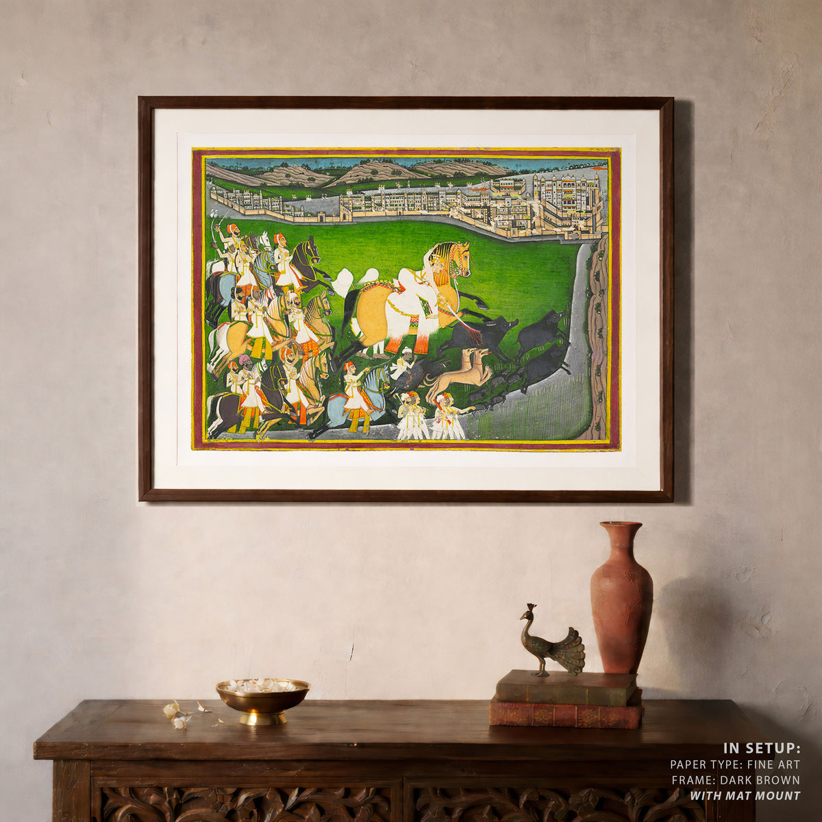 A Prince Hunting Boars with His Retinue