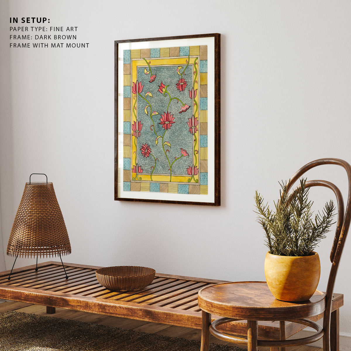 Madhubani floral Art, Madhubani Art