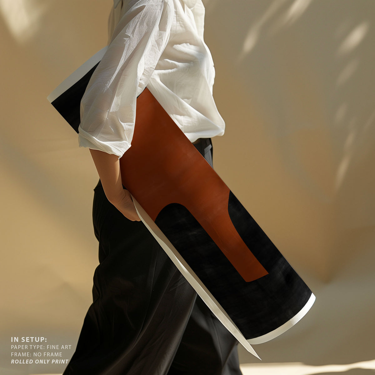 Terracotta & Black Abstract Shapes