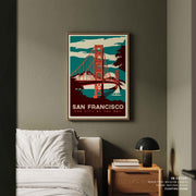 San Francisco Travel Poster Vintage Travel Poster Print – image 3