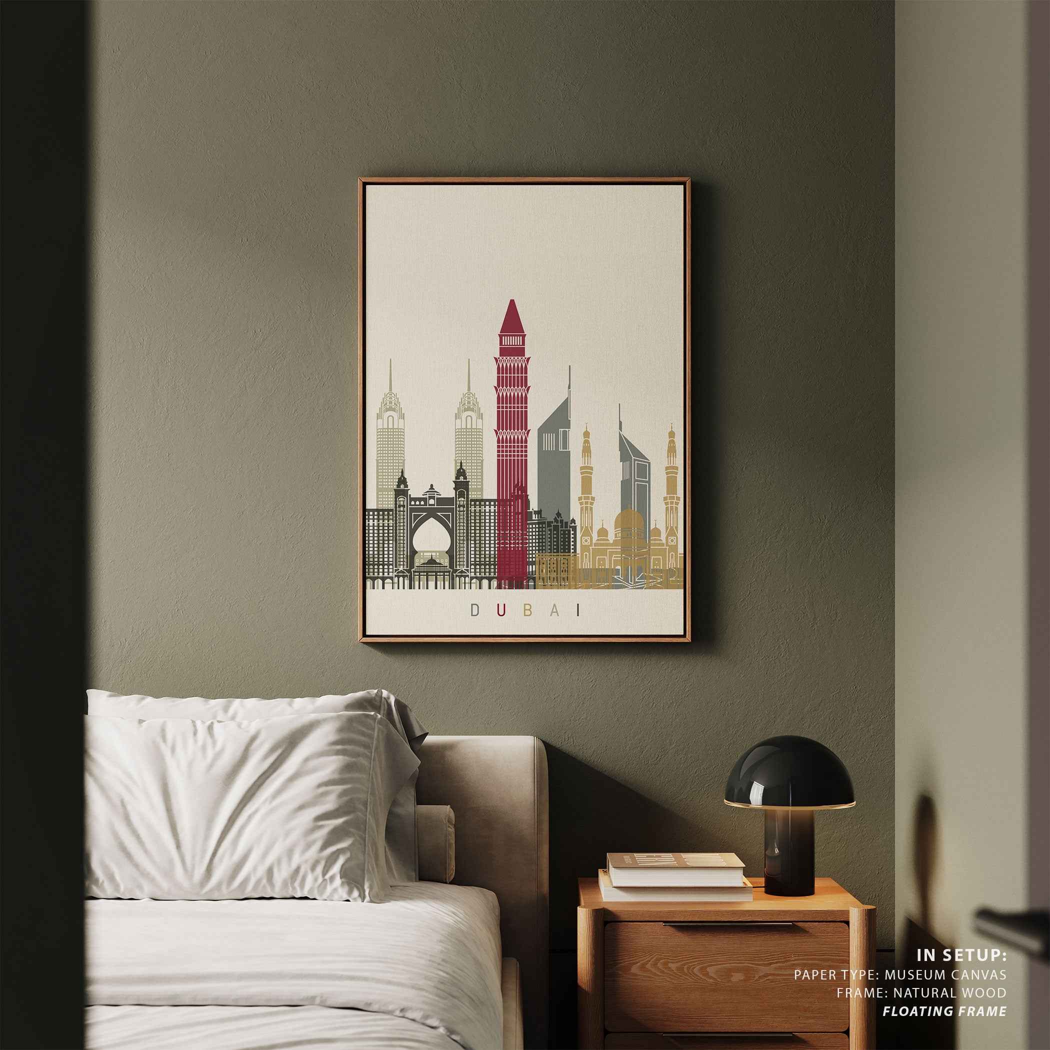 Skyline Dubai Travel Poster Print