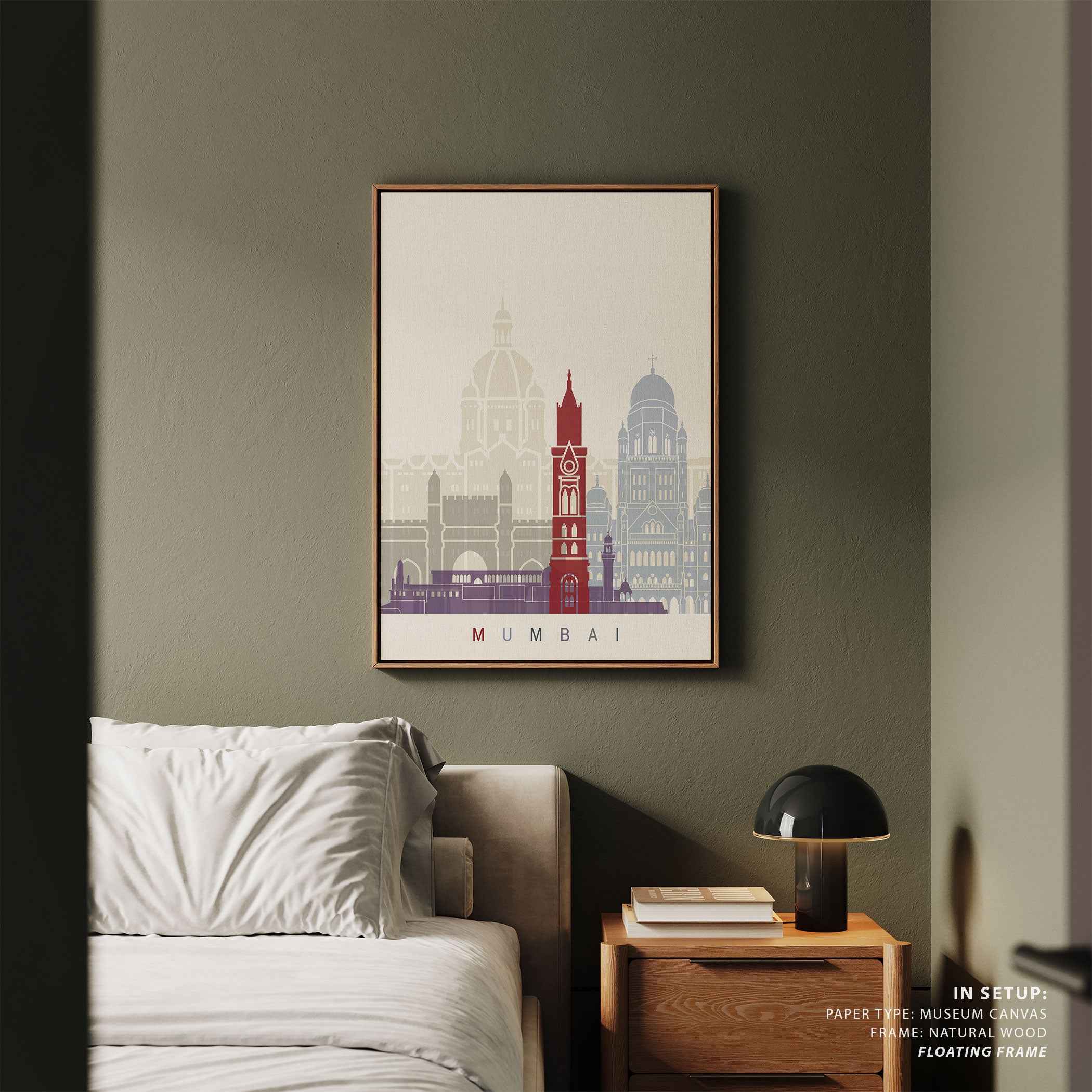 Skyline India Mumbai Travel Poster Print