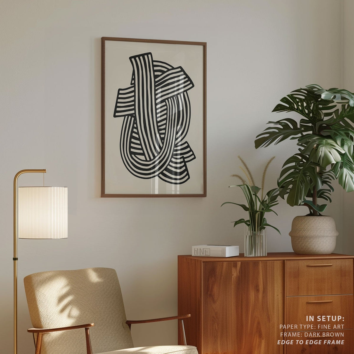 Striped Abstract In Black