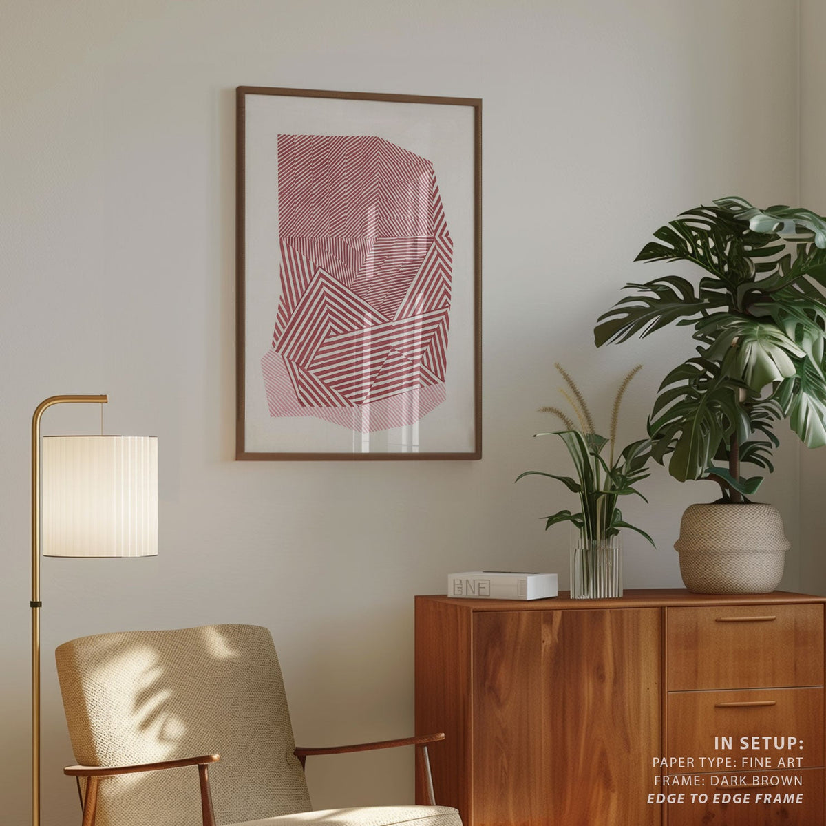 Striped geometric shape