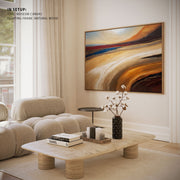 Sunset Over Rolling Sands Abstract Painting – image 4