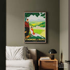 French Spa Retreat Travel Poster Print
