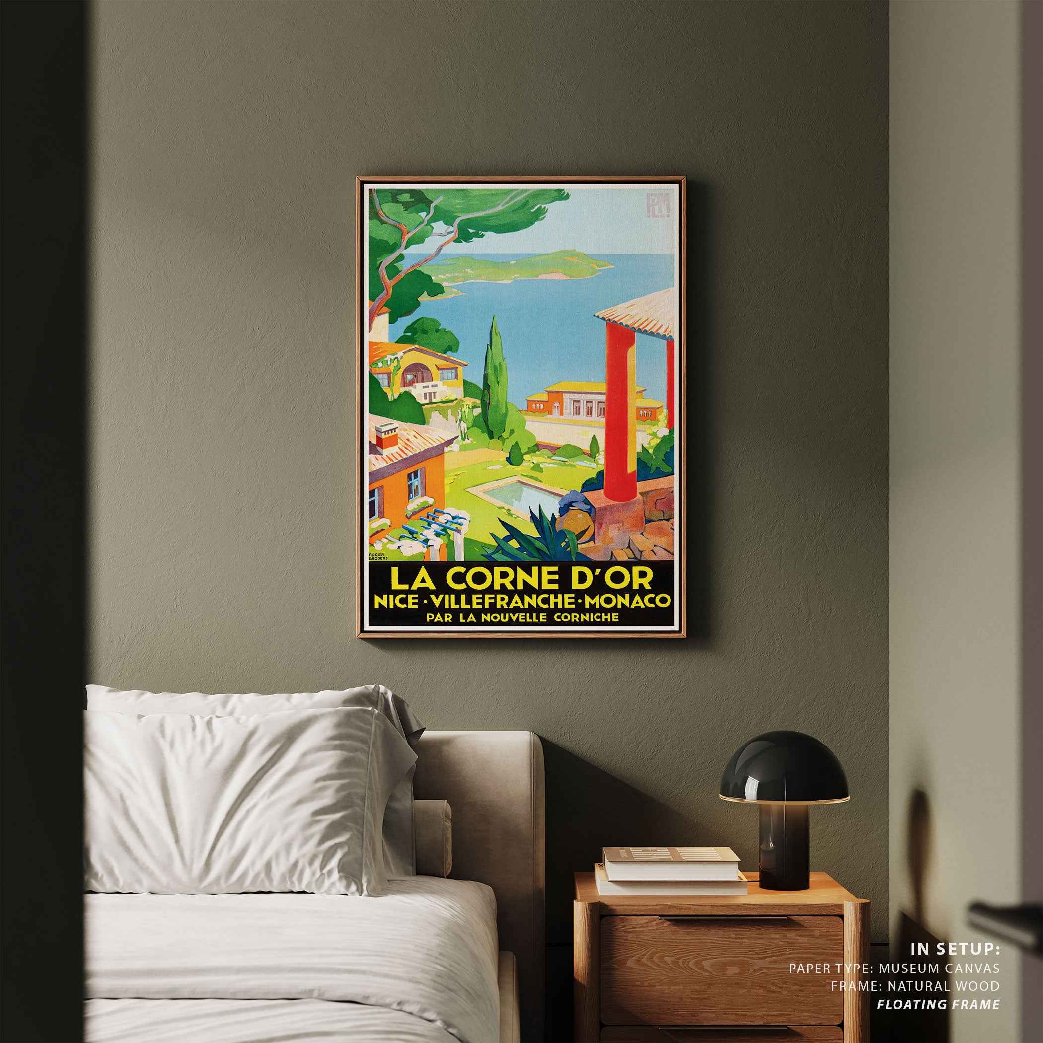 Riviera Golden Coast Travel Poster Print