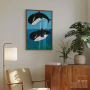 Two Whales in the Ocean by Artist Carla Daly – image 4