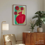 Vibrant Red Vase Blossoms – image 4