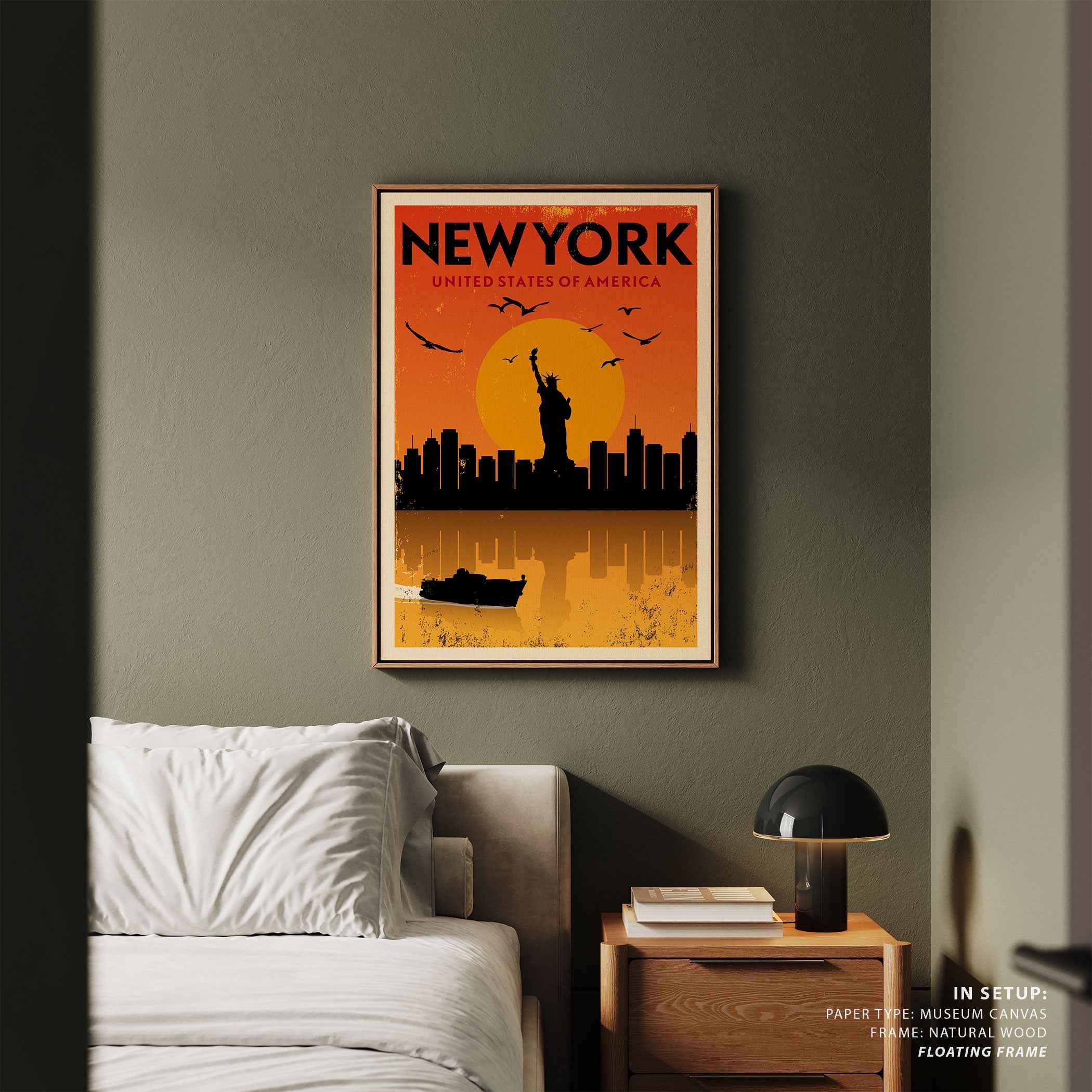 Vintage New York Travel Poster Print