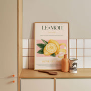 Vintage Style Sliced Lemon With Leaves – image 5